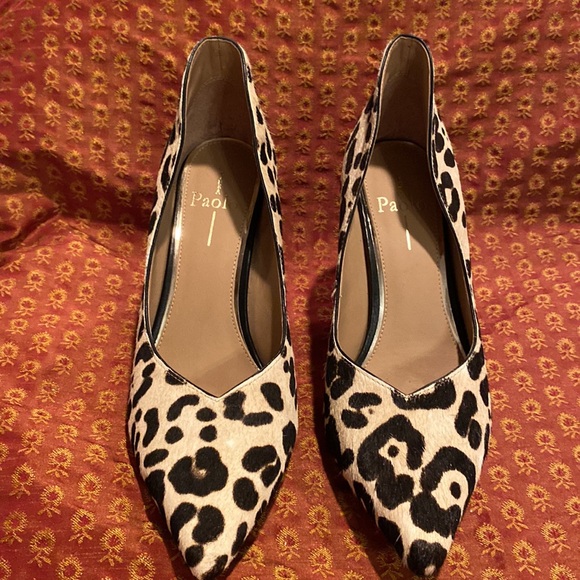 LNWT LINEA PAOLA PENROSE PUMP; STILETTO HEEL, BLACK and CREAM CALF HAiR. CLASSY! - Picture 10 of 12